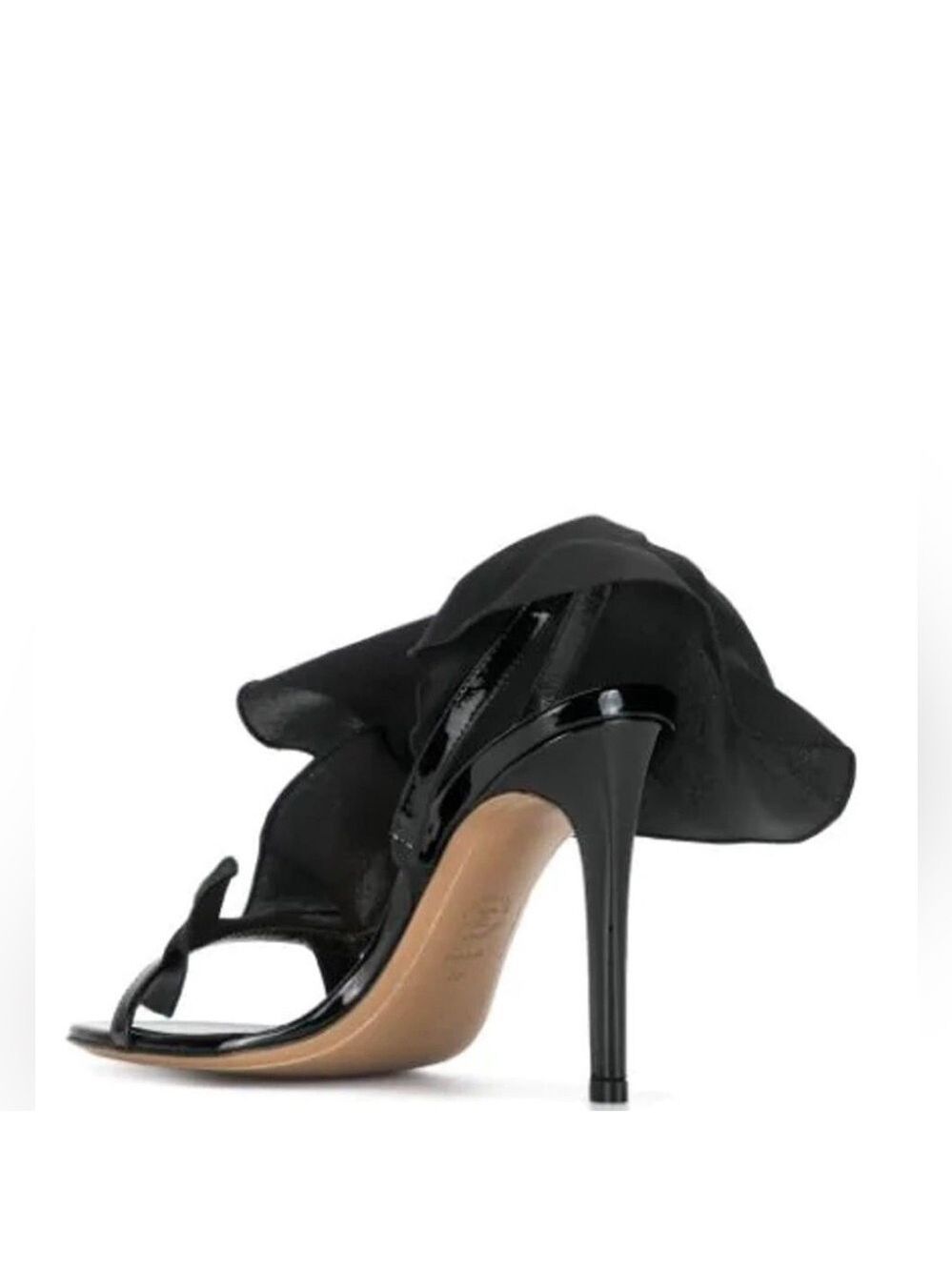 Alexandre Vauthier Penelope Ruffled Organza & Patent Leather Heeled Sandals - Picture 5 of 14
